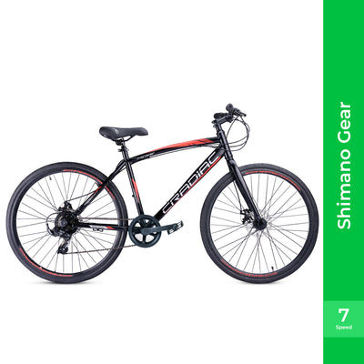 Discover Rigid 7 Speed 700c Hybrid Cycle/ City Bike (7 Gear, Black)