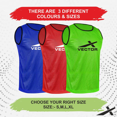 Multipurpose Football Bib (Solid/Regular) Pack of 3 -  Multi-Color