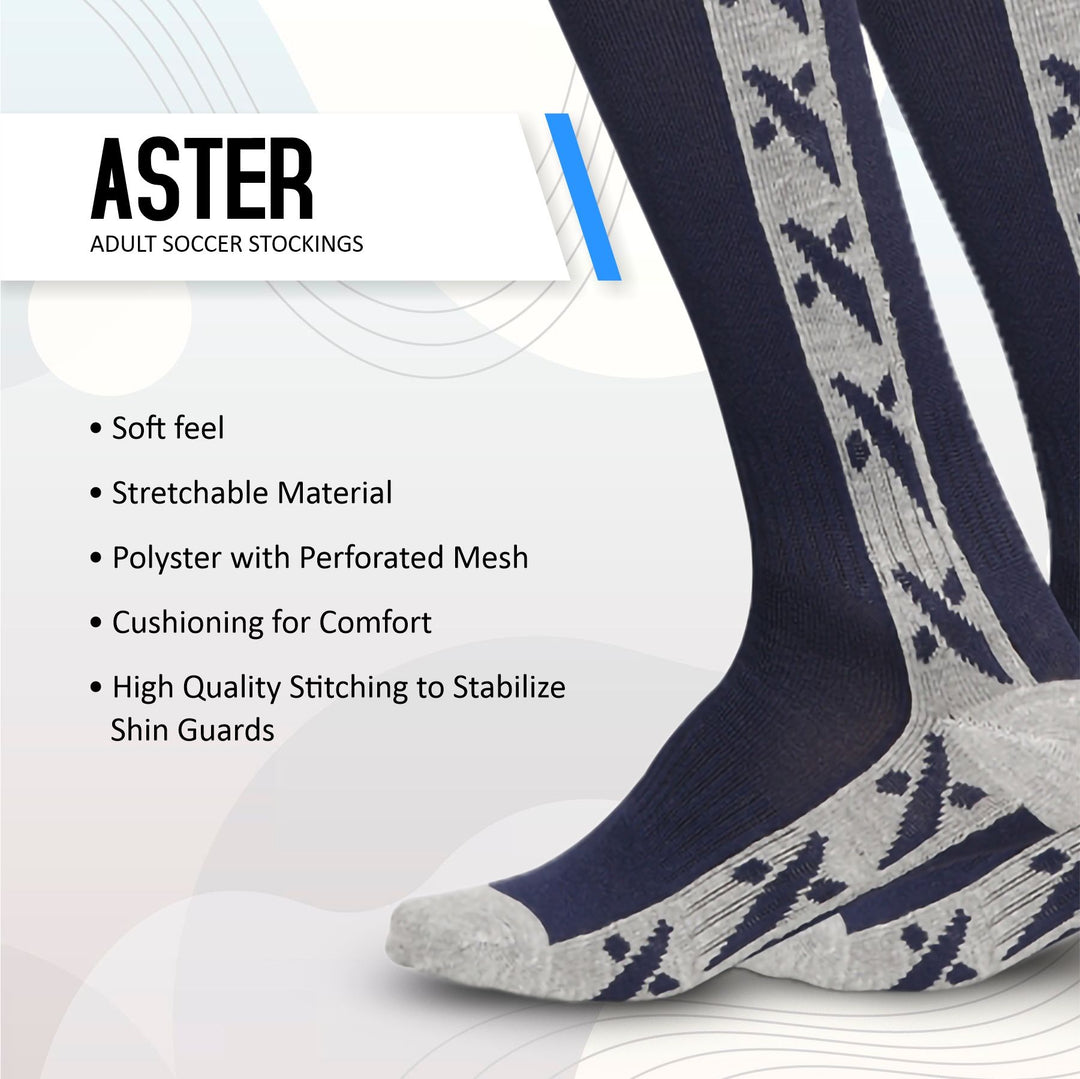 Men & Women Knee High Socks(Pack of 2) Free Size (Navy)