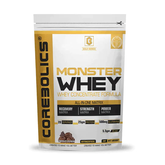 Monster Whey - Whey Concentrate Formula 1 Kg - 28 Servings - Chocolate Icecream