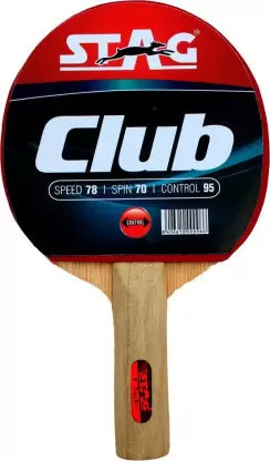 STAG Club Red | Black Table Tennis Racquet  (Pack of: 2 | 176 g)