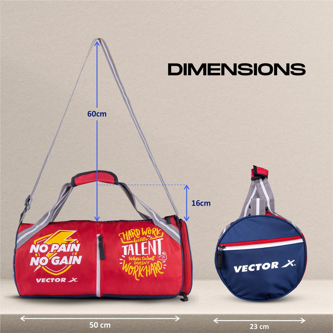 No Pain No Gain Gym bag Red