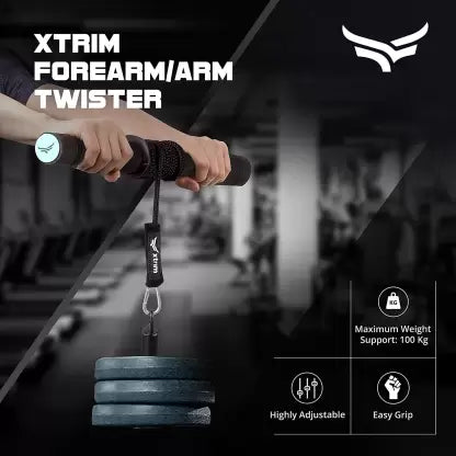 Forearm Blaster-Wrist Roller-Hand Exerciser | Muscle Strengthener Wrist Support (Black)