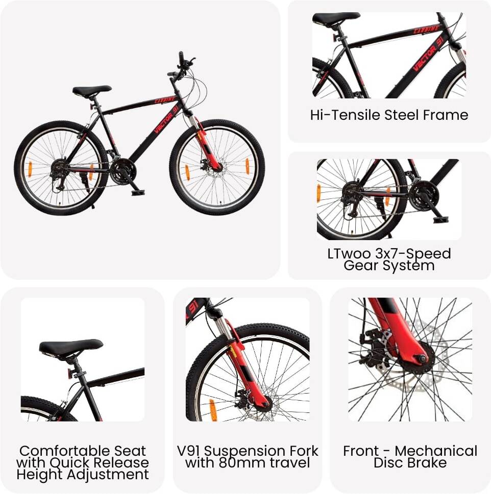 Carbine Multispeed 26 T Mountain Cycle (21 Gear | Red)