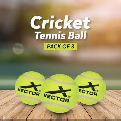 VECTOR X Light-Yellow Cricket Tennis Ball (Pack of 3)