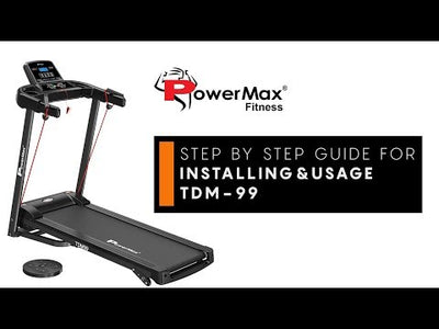 TDM-99 (4HP Peak) Motorized Multifunction Foldable Treadmill for Home Use with Twister and Resistance Rope | Manual Incline Exercise Machine | Preset Workout Programs | User 110kg | AUX