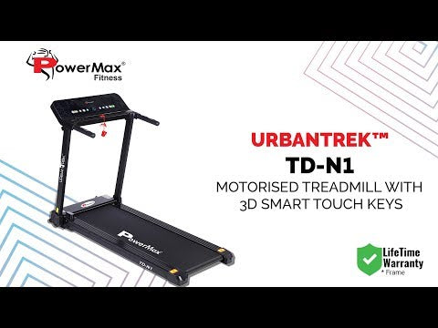 TD-N1(4HP Peak) Motorized Treadmill for Home |Max Speed 12km/hr | Max User Weight 90kg |12 Pre-Set Workout |Compact Vertical Foldable |3 Year Motor & Lifetime Frame Warranty |Do it Yourself