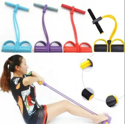 ALYV Tummy Trimmer Ab Exerciser | Resistance Band for Home Workout | Body Shaper & Fat Burner for Core, Arms & Legs (Multicolor)