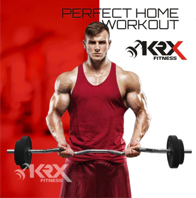 20 kg (2 kg x 4 = 8 kg + 3 kg x 4 = 12 kg) PVC Combo with PVC Dumbbells | Home Gym