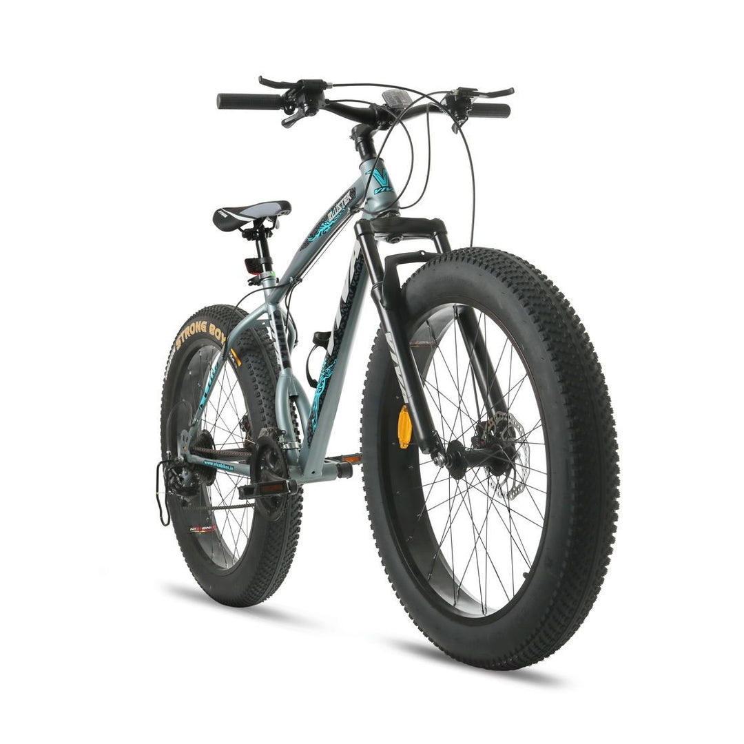 Bluster 26T | 21 Gear | Multi Speed Fat Bike for Adults (Stone Grey) Suitable for Age : 17 years to above || Height : 5 ft 2  to 5ft 11 