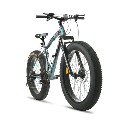 Bluster 26T | 21 Gear | Multi Speed Fat Bike for Adults (Stone Grey) Suitable for Age : 17 years to above || Height : 5 ft 2  to 5ft 11 