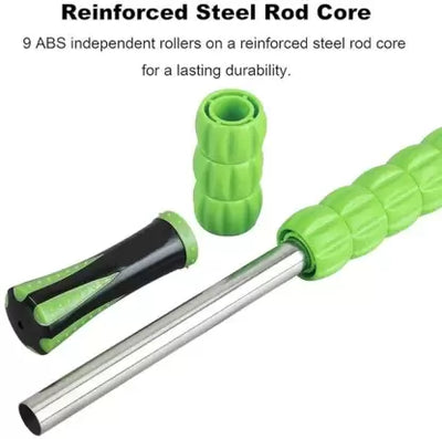 Muscle Roller-Help Reducing Muscle Soreness Body Massage Stick-Muscle Roller Release Myofascial Trigger Points Reduce Muscle Tightness Leg Cramps & Back Pain Massager  (Green | Black)