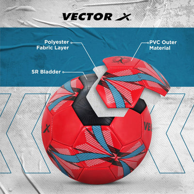 Ultra - Machine Stitched Football | Size - 5 | Suitable Without Grass/International Match Ball/Soccer Balls/Football - Red