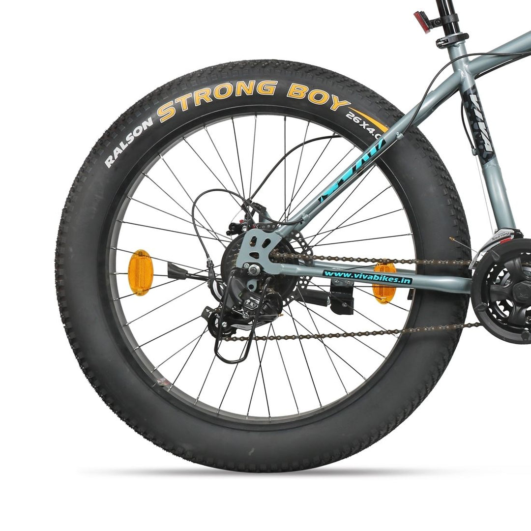 Bluster 26T | 21 Gear | Multi Speed Fat Bike for Adults (Stone Grey) Suitable for Age : 17 years to above || Height : 5 ft 2  to 5ft 11 