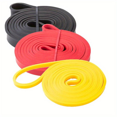 ALYV Stretching Band Resistance Levels, Fitness Yoga Tension, Suitable (Pack of 3) Resistance Tube (Black, Red, Yellow)