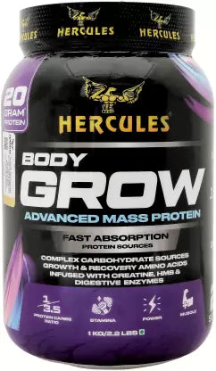 HERCULES Body Grow Weight Gainers/Mass Gainers  (1 kg, Malai Kulfi)