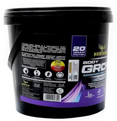 HERCULES Body Grow Weight Gainers/Mass Gainers  (5 kg, Chocolate)