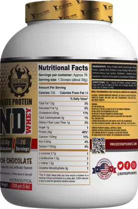 Dexter Jackson DJSS GOLD SERIES LEGEND WHEY RICH CHOCOLATE Whey Protein  (2268 g | RICH CHOCOLATE)