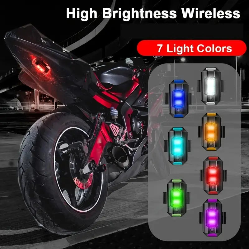 Plastic Smart Safety Signal Warning Blinking Strobe Multicolor Led Light With Usb  |  Helmet |  Drone |  Bicycle |  Toys |  Multipurpose (Pack Of 2)