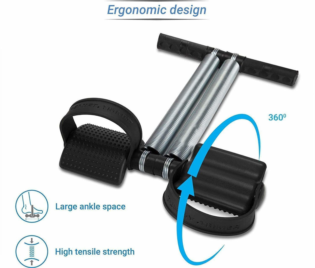 Combo Of For Home Gym Fitness Double Toning Tube |Tummy Trimmer & Ab Roller