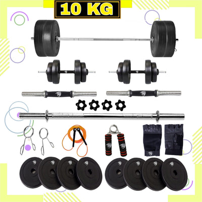 10 Kg Fitness Equipments Home Gym Combo Kit curl rod Home Gym Combo