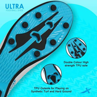 Ultra Football Shoes For Men (White | Blue)