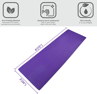 Purple Ultra Soft Yoga Mat (6MM mm)