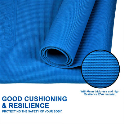 Blue Ultra Soft Yoga Mat With Bag (6 mm/Eco-Friendly)