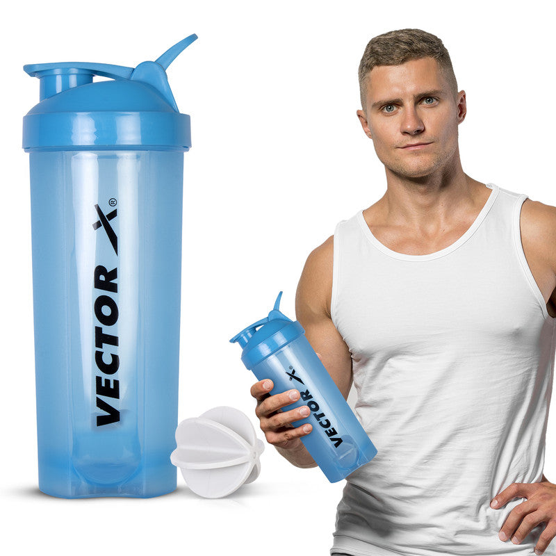 Shaker Bottle For Protein Shake (Blue | 700ml)