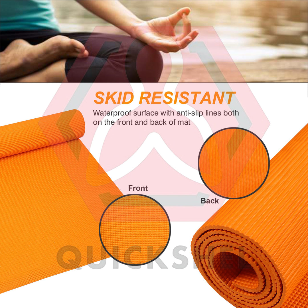 Orange Ultra Soft Yoga Mat (12 mm)