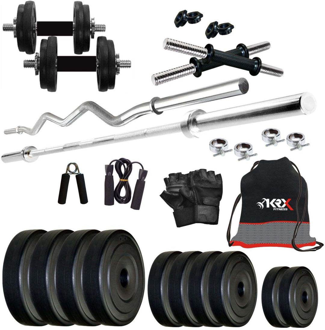 40 kg PVC Combo | Home Gym | ( 2 Kg x 4 = 8Kg + 3 Kg x 4 = 12 Kg + 5 Kg x 4 = 20Kg )