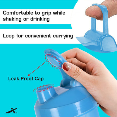 Shaker Bottle For Protein Shake (Blue | 700ml)