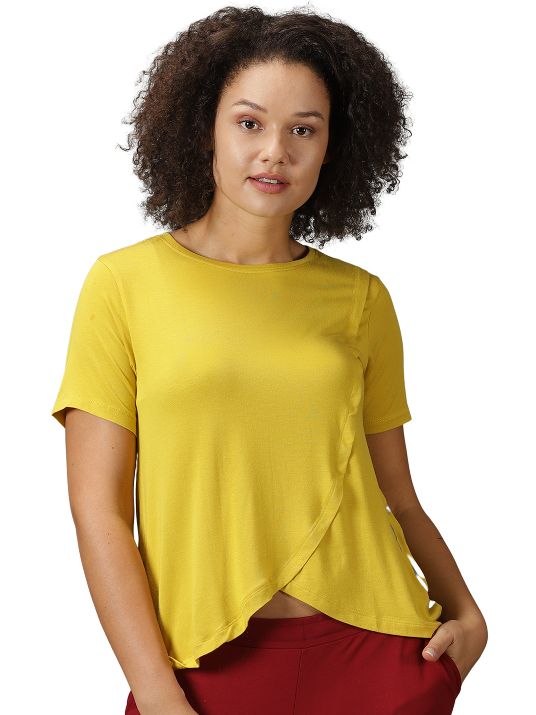 Women's breathable Yoga Top (Yellow)