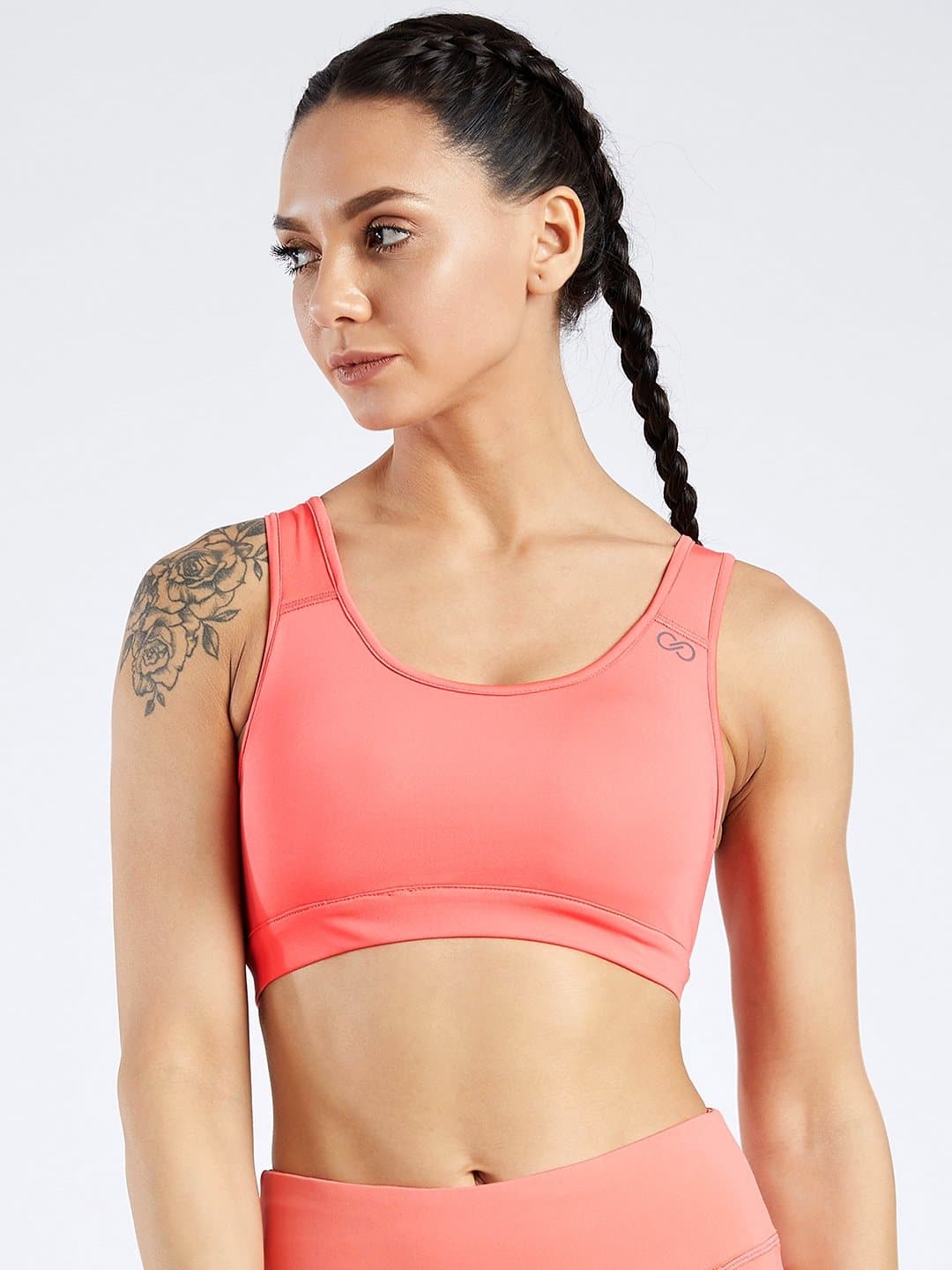 Creeluxe Power Me Coral Sports Bra