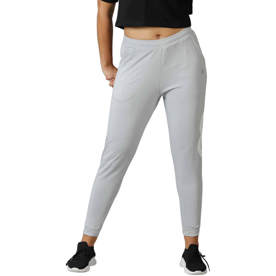 Women's Solid Training Track Pants with Drawstring waist & side Pockets