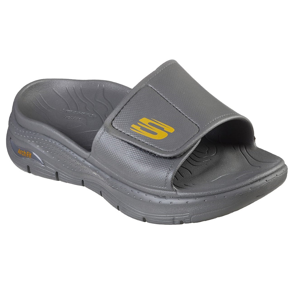 Men's Arch Fit Foamies Fee Slide (Charcoal)