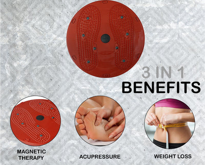 2 in 1 tummy twister cum acupressure mat with magnets for