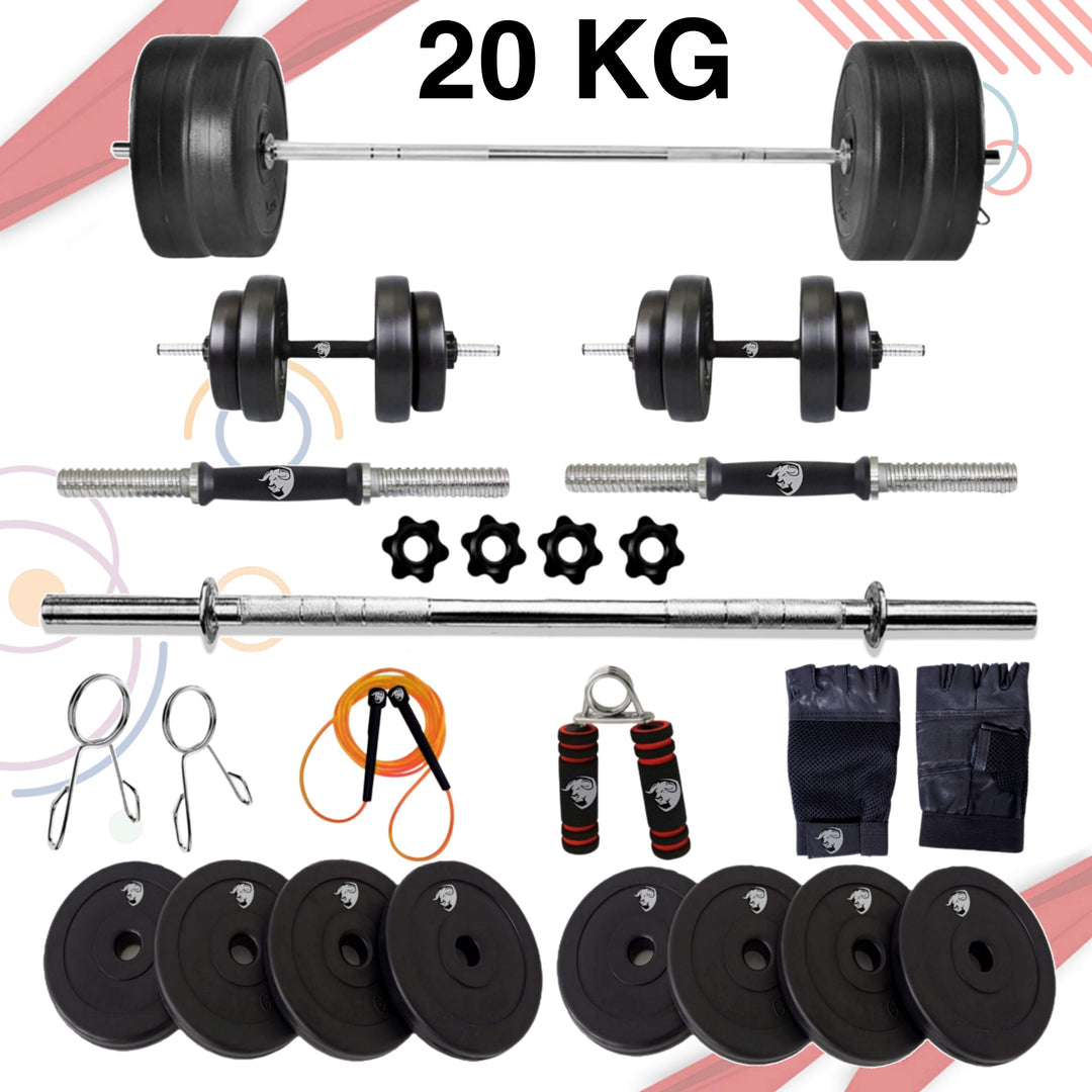 20 kg Home Gym Combo Kit with Accessories Home Gym Combo | Gym equipment