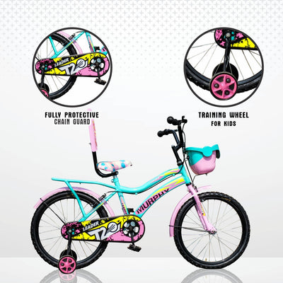 20T Murphy Kids Bicycle for 5 to 8 Years - 20 T Road Cycle Single Speed - Multicolor