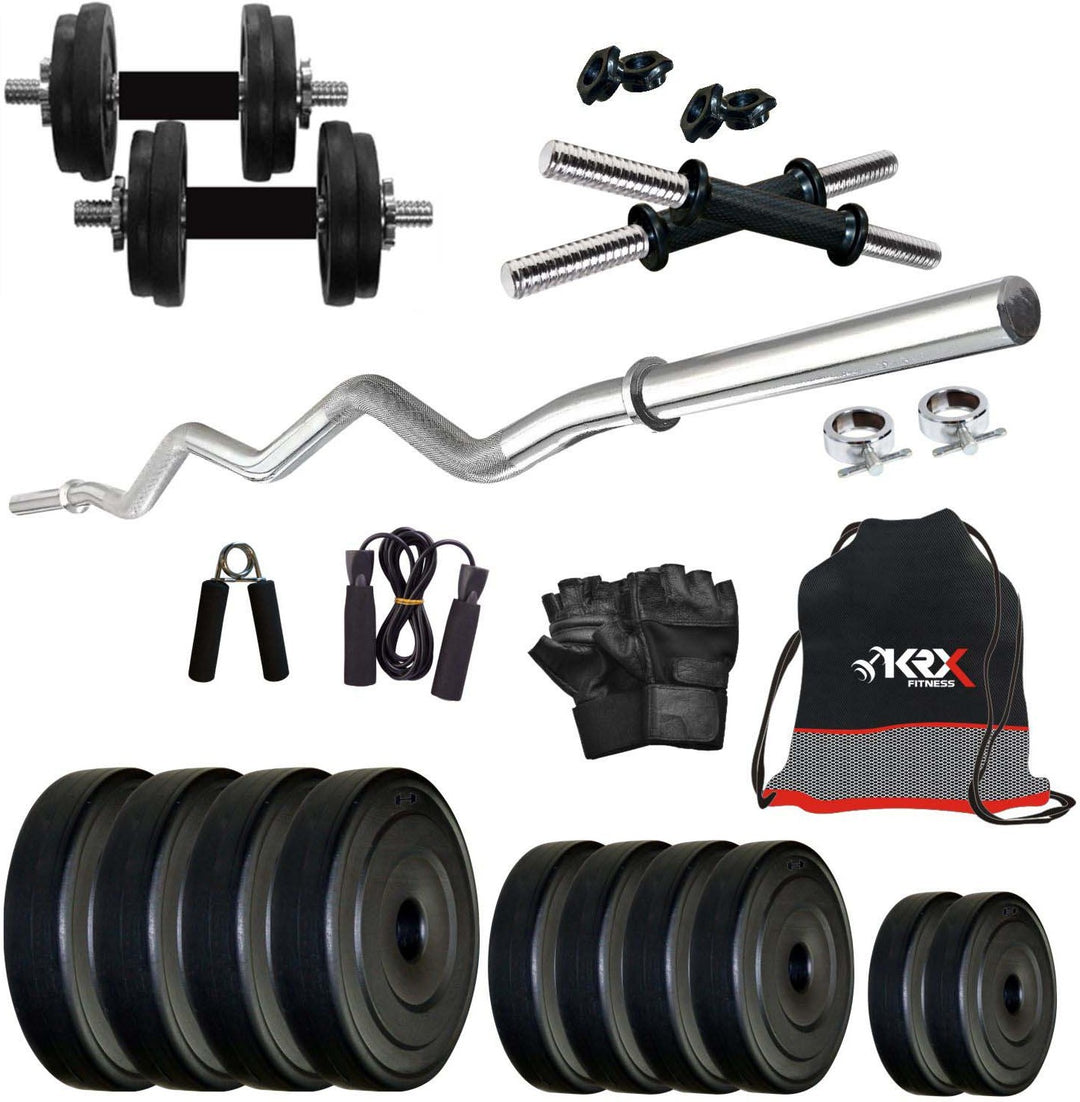 40 kg PVC Combo | Home Gym | ( 2 Kg x 4 = 8Kg + 3 Kg x 4 = 12 Kg + 5 Kg x 4 = 20Kg )