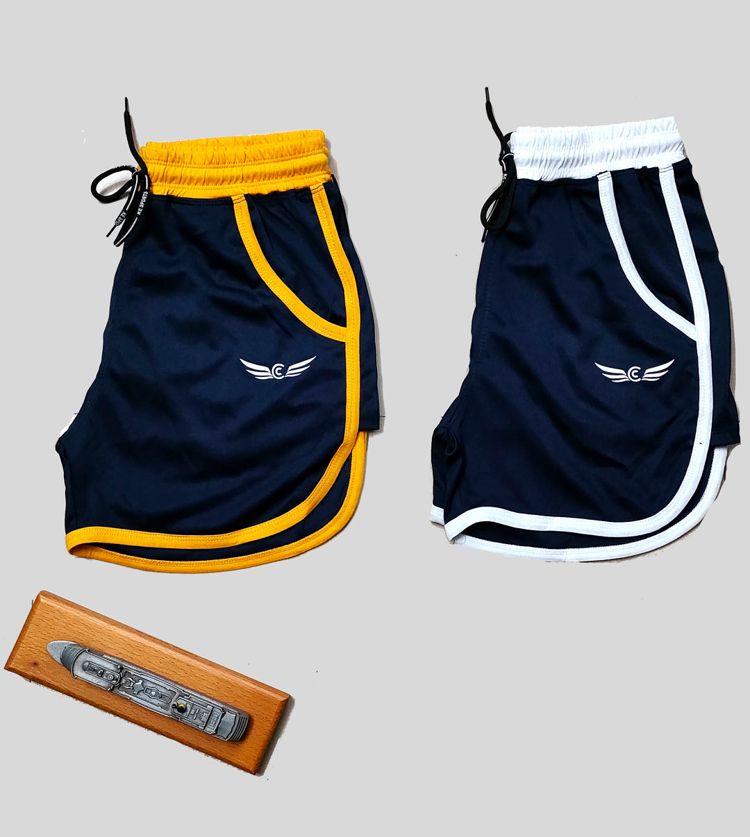 Colorblock Men Shorts (Navy |) (Pack of 2)