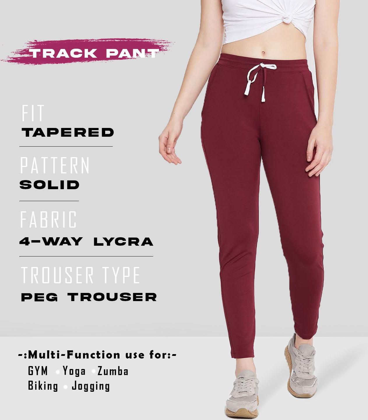 Maroon track pants womens best sale