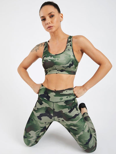 Essential Camo Printed Sports Bra #5