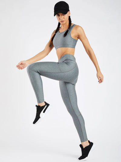 Maxtreme Pace Grey Full Length Pocket Leggings