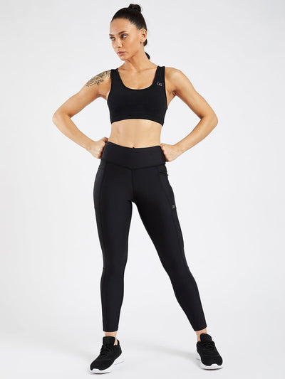 Creeluxe Power Me Black Sports Bra