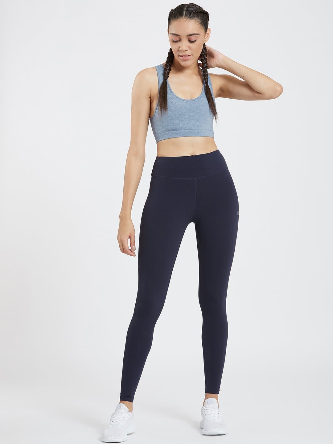 Creeluxe Flatter me Navy Blue Full Length Leggings