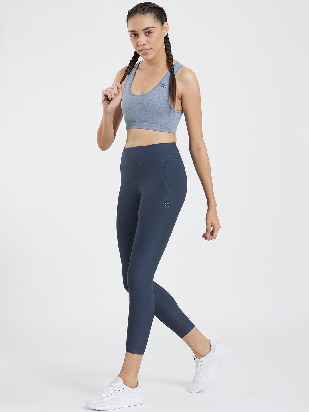 Creeluxe Graceful Pacific Blue Ankle Length Leggings