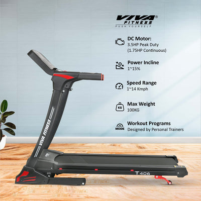 T-406 DC Motorized Treadmill