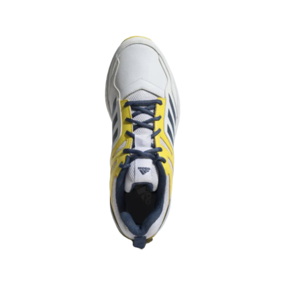 Men's Cririse V2 Cricket Shoe (Cloud White/Wonder Steel/Impact Yellow)