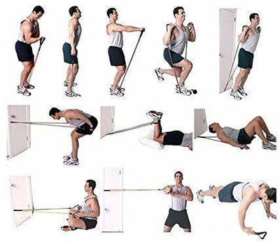 Combo For General Fitness & Double Toning Tube & Ab Roller